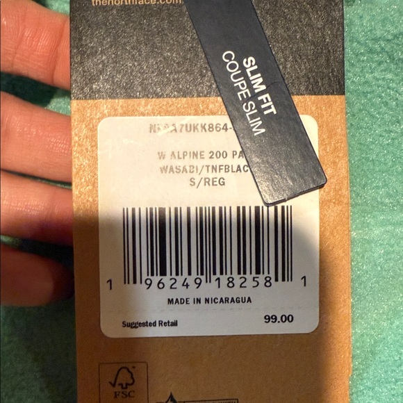 NWT! The North Face Women's Alpine Polartec 200 Regular Pants Wasabi and black - Picture 8 of 8